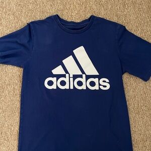 Adidas Logo Tee White Graphic T-Shirt Size M Athletic Casual Shirt